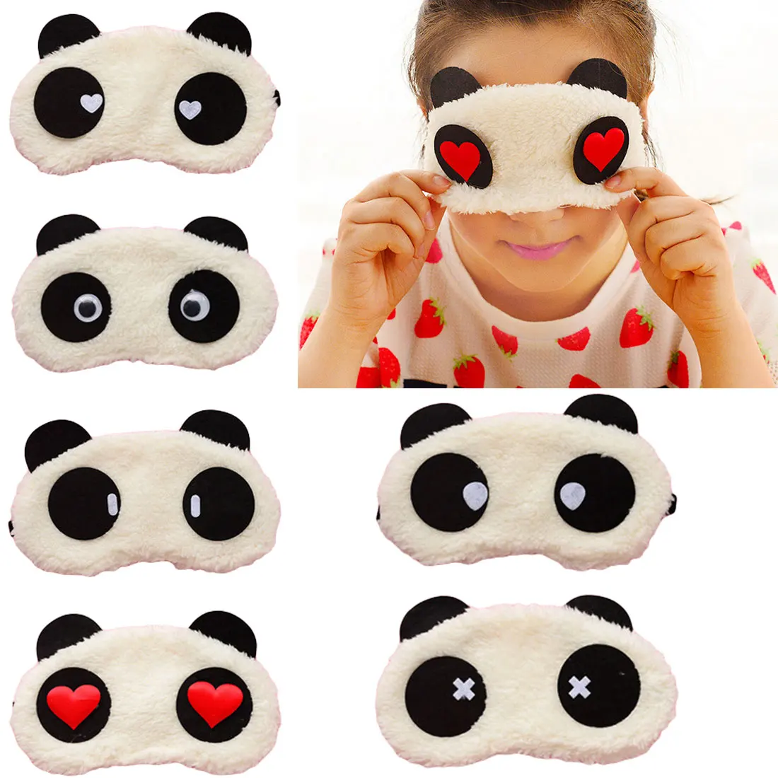

Cartoon Panda Face Eye Travel Sleeping Mask Blindfold Christmas Gift Rest Relax Sleeping Blindfold Eye sleep mask Eye Cover