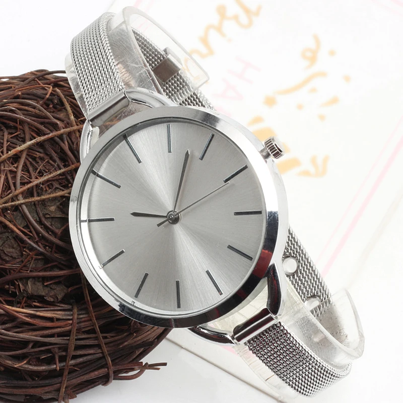 

Brand CMK Men Watch Clock Gold Silver Quartz Metal Mesh Women Watches Ultra-thin fashion simple casual sports lovers Wristwatch