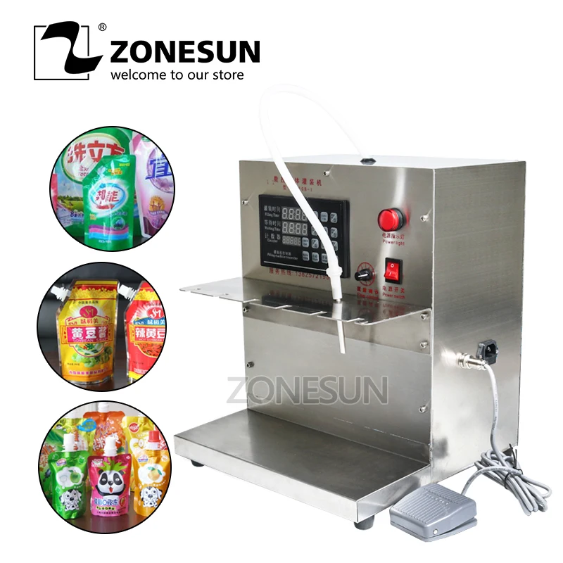 ZONESUN DFGB компактная Точная машина для наполнения жидкостей с цифровым управлением