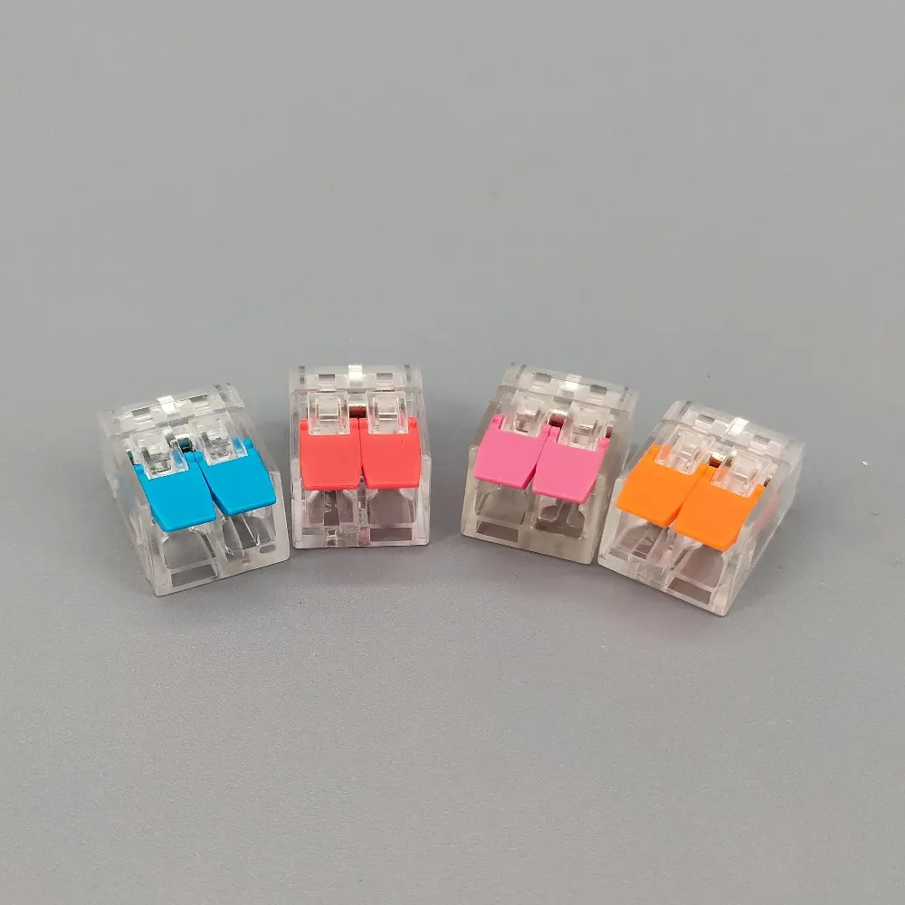 

100pcs PCT-412 2 Pin Universal compact wire wiring connector conductor terminal block with lever