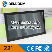 Desktop computer 22″ touch screen pc Resolution 1680X1050 with intel i3 4150 all in one PC with 2GB DDR3 500G HDD
