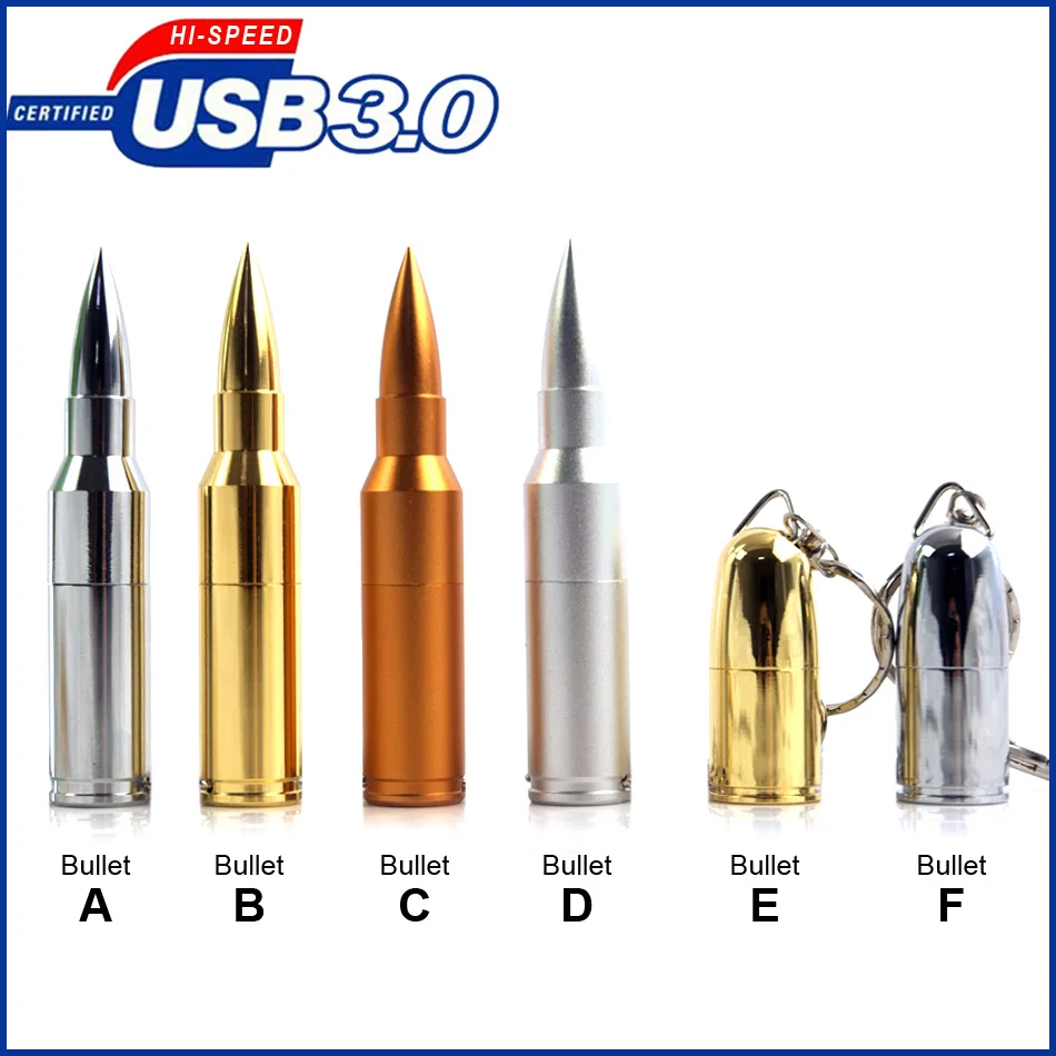 64gb Metal Bullet Shape usb flash drive, USB 3.0 Flash Pen Drive Disk Memory Sticks 8GB 16GB 32GB 64GB usb stick, hi-speed usb