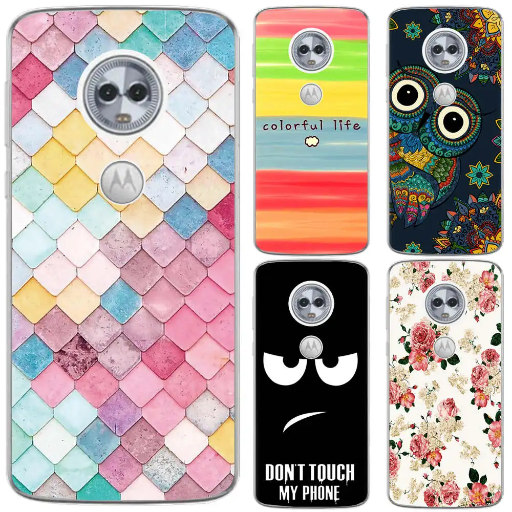 

Phone Case For Moto E5 ( G6 Play）/ Moto E5 Play/ MOTO E5 Plus Fashion Design Art Painted TPU Soft Case Silicone Cover