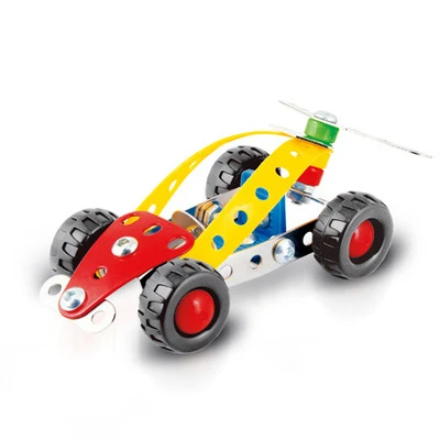 MYHOESWD винт DIY гайка установленная металлическая 3d головоломка разборка мини автомобиль игрушка Раннее Обучение Образование Дети игрушки завинчивающиеся блоки - Цвет: 7