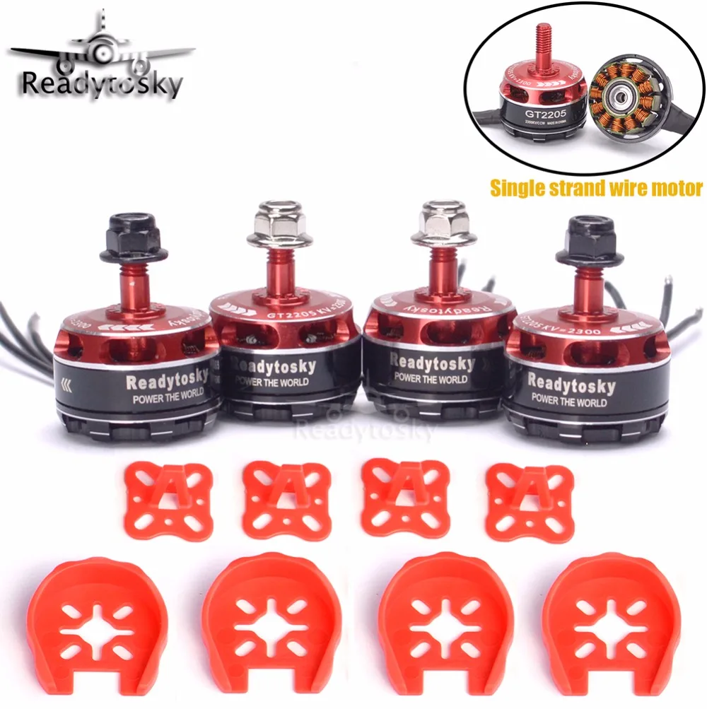 

4x High Quality Readytosky GT2205 2205 2300KV 3-4S Brushless Motor for ZMR250 QAV-X Martian FPV Racing Quadcopter