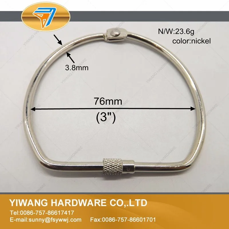 Direto de Boa D-anel de Metal Fabricante Qualidade Unidades Pacote Screw Lock Anel Pendurado Níquel Chapeamento Forma 10 - 7 pacote screw lock anel pendurado anel níquel