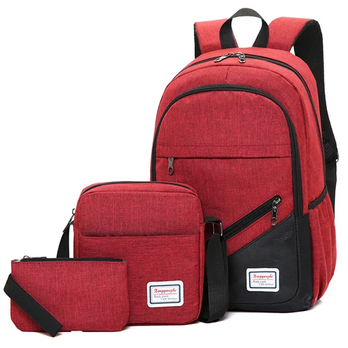 Высококачественная нейлоновая школьная сумка для подростков мальчиков и девочек, мужские рюкзаки для ноутбука, водонепроницаемый ортопедический школьный рюкзак mochila - Цвет: red