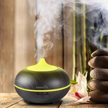 EASEHOLD 150ml Aroma Essential Oil Diffuser Wood Grain Ultrasonic Cool Mist Humidifier for Office Home Bedroom