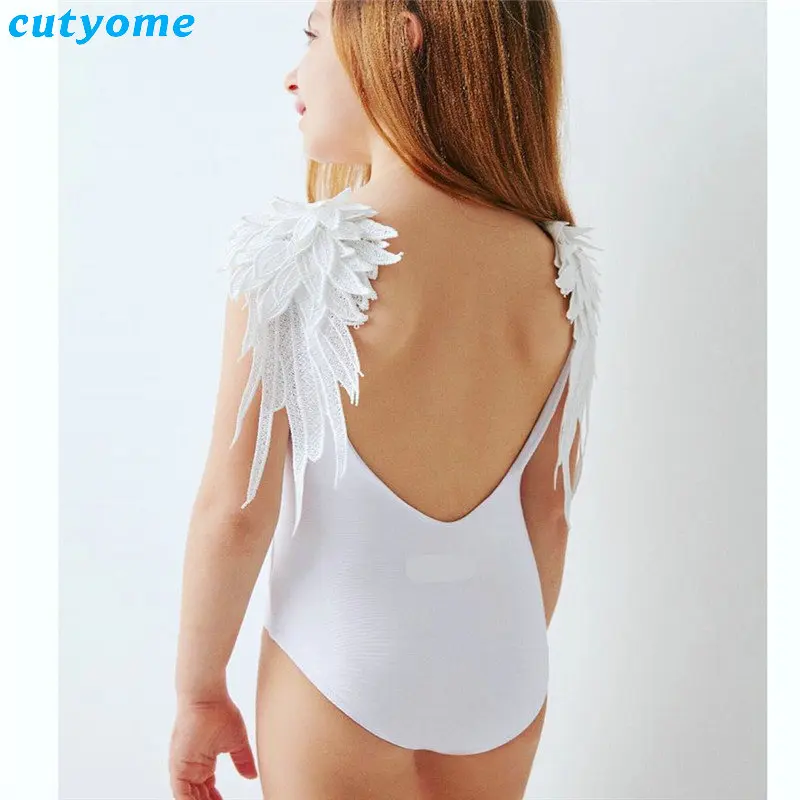 2019 Family Matching Women Swimsuit Mother Daughter Adult Kid Baby Girl Feather One Piece Bikini Swimwear Bathing Suit Beachwear (7)