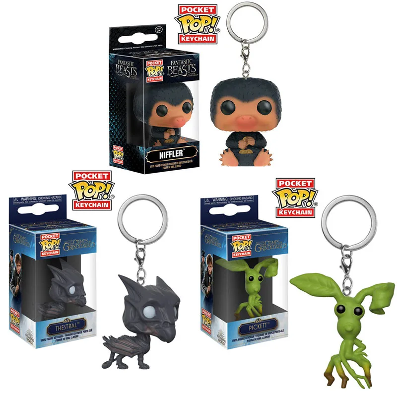 

FUNKO POP FANTASTIC BEASTS AND WHERE TO FIND THEM THESTRAL NIFFLER PICKETT KEYCHAIN PVC ACTION FIGURE TOYS FOR CHILDREN GIFT