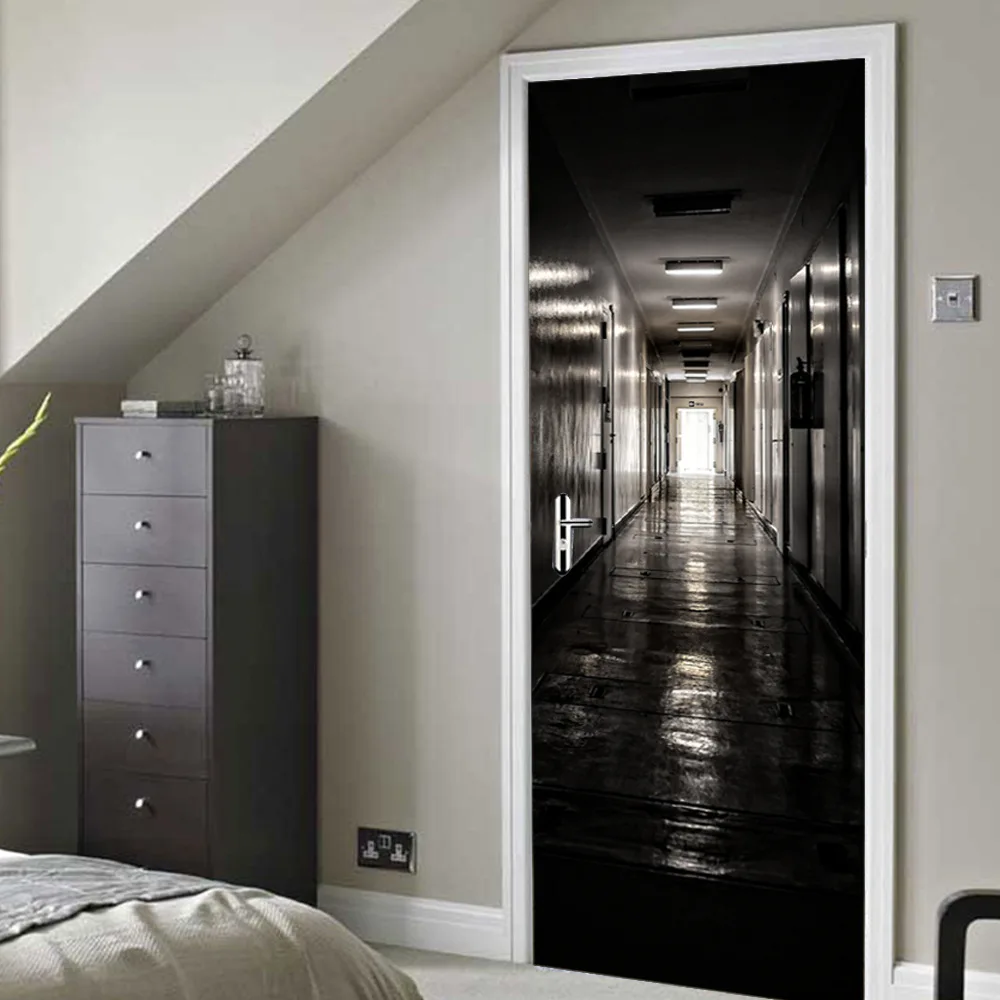 3D тихий коридор в Европе и Америке двери наклейки креативный ПВХ обои домашний декор плакат на стену для спальни гостиной