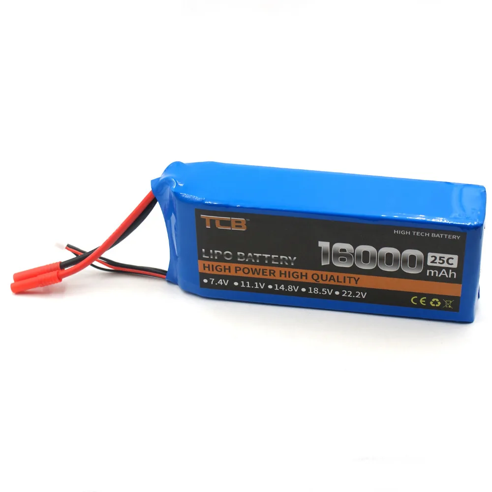 TCB RC самолет LiPo батарея 4S 14,8 V 16000mAh 25C для RC Дрон четырех винтовой вертолет автомобиль Лодка танк