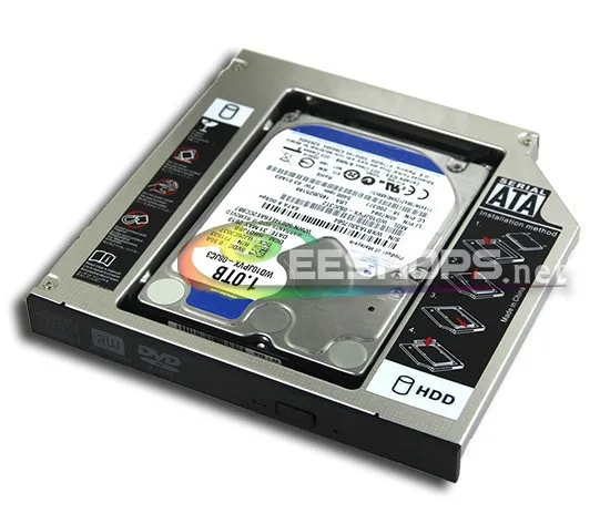 2nd HDD 1TB 1 TB SATA 3 Second Hard Disk Enclosure DVD Optical Drive Bay for Lenovo ThinkPad L430 L420 L412 14 Inch Laptop Case