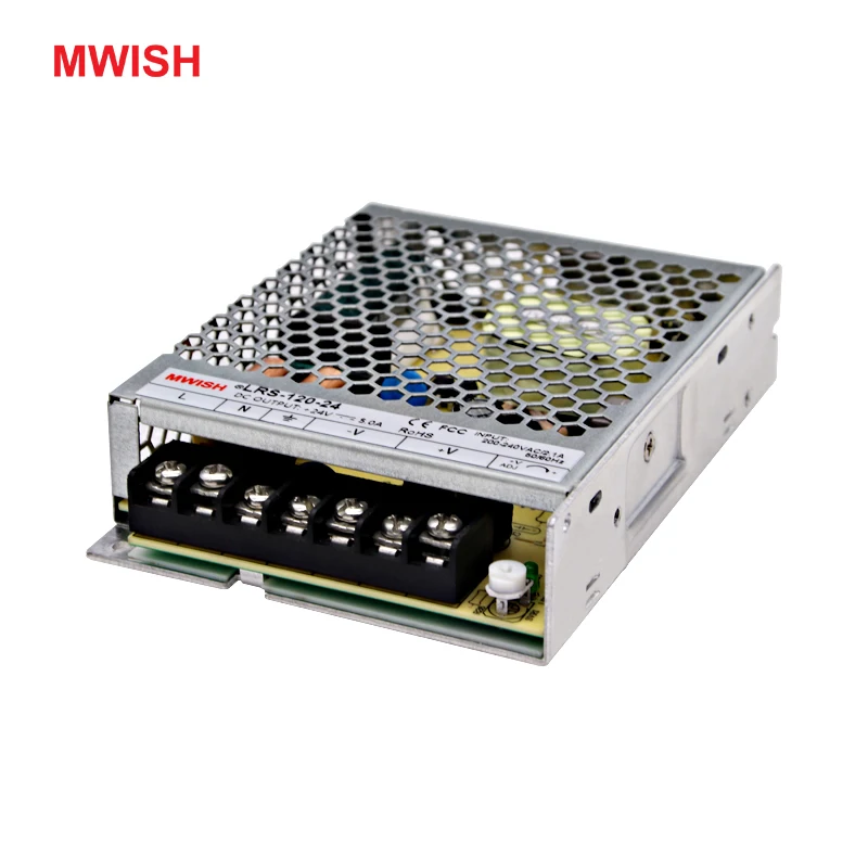 Mwish LRS импульсный источник питания 120 24 один Выход ac dc Вт В источника