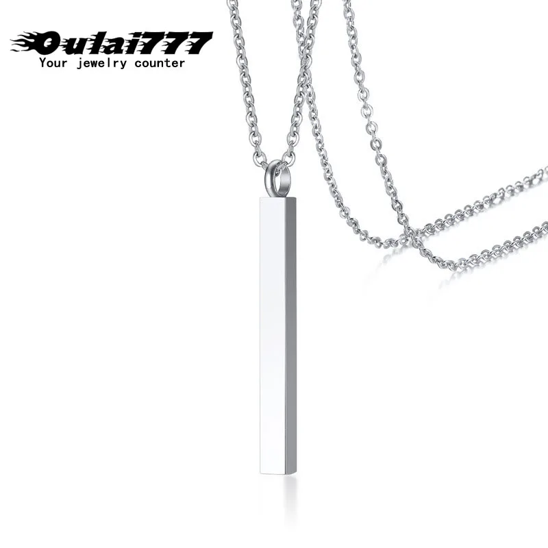 

wholesale stainless steel fashion jewelry necklace women men boho pendants on the neck chain Silver long necklace best friend