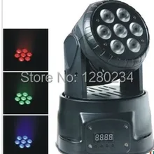 Популярные товары(7 шт.* 10 Вт 4 в 1 RGBW led мыть мини движущихся головного света dj свет dmx512 праздничное освещение для клуба disco украшения