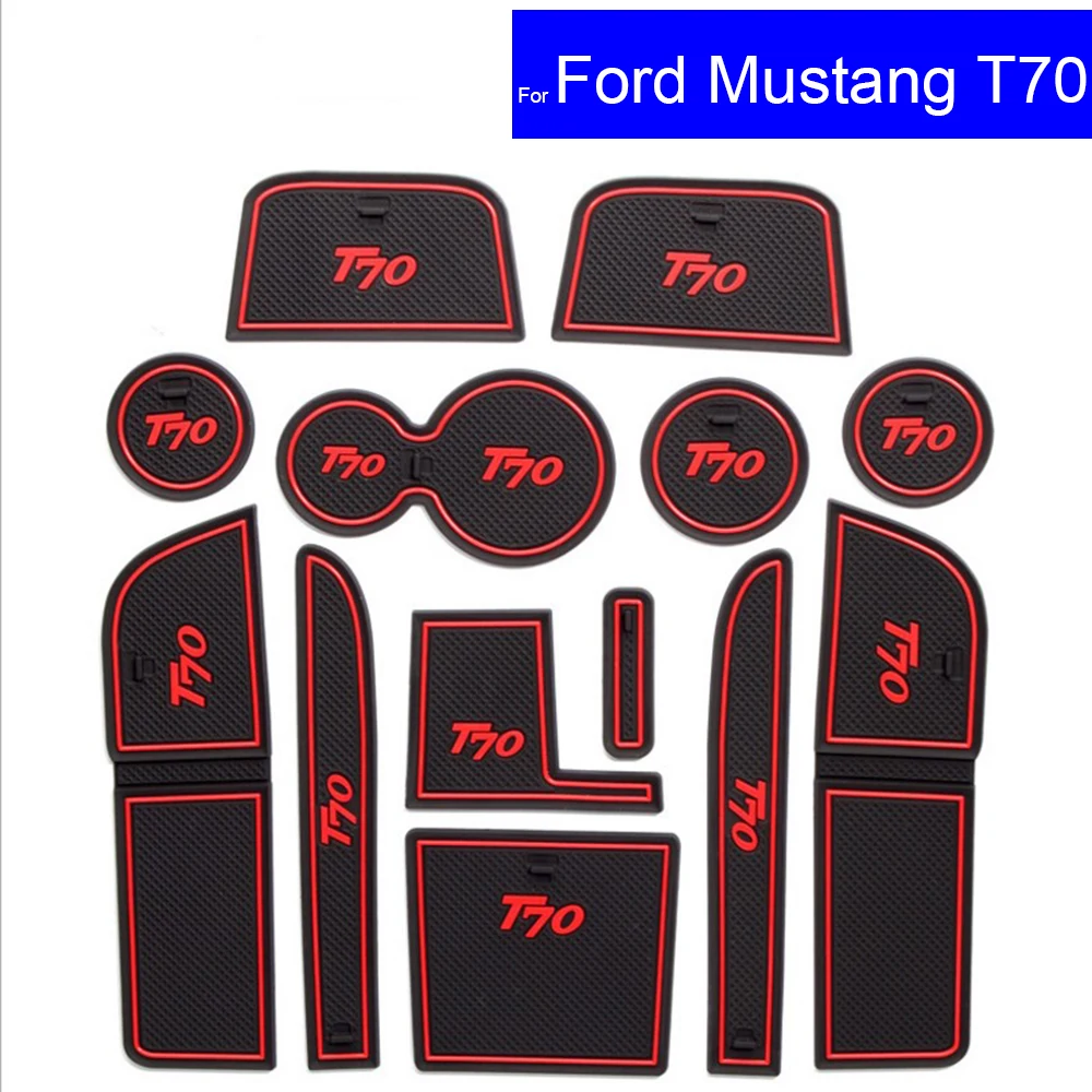 Противоскользящие коврики для дверей Ковров подстаканников Ford Mustang T70 2015 2016 2017