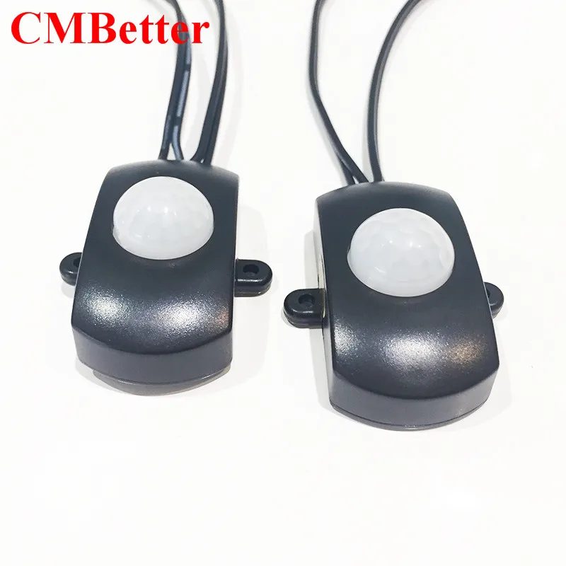 

CMBetter DC12-24V 5A Body Infrared Automatic mini PIR Motion Sensor Switch with DC plug for LED strip light