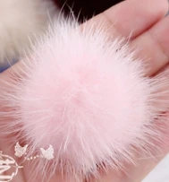 Розовый 5 шт. DIY 5 см норковые помпоны меховые шарики для шитья вязанные шапочки брелок и шарфы обувь шапки Меховые помпоны DIY аксессуары - Цвет: Розовый
