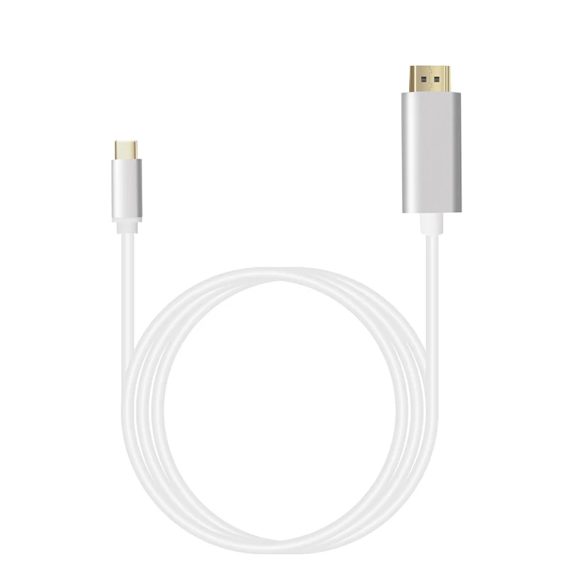 Видео кабель type-c-HDMI USB C-HDMI Кабель 1,8 м 4 к x 2 к USB 3,1 к HDMI поддержка 4 к 1,8 м серебристый usb c hdmi