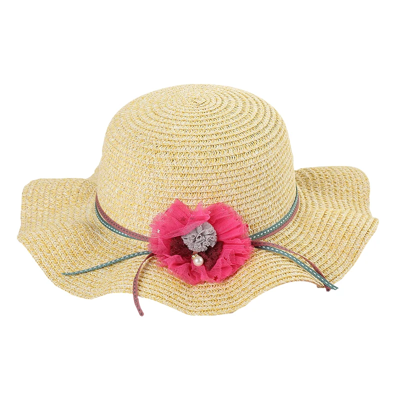 Модные соломенные шляпы для девочек и мальчиков, летняя детская солнцезащитная Кепка с милым бантом, детская цветная лента, Декор, Цветочная пляжная шляпа для мальчиков и девочек