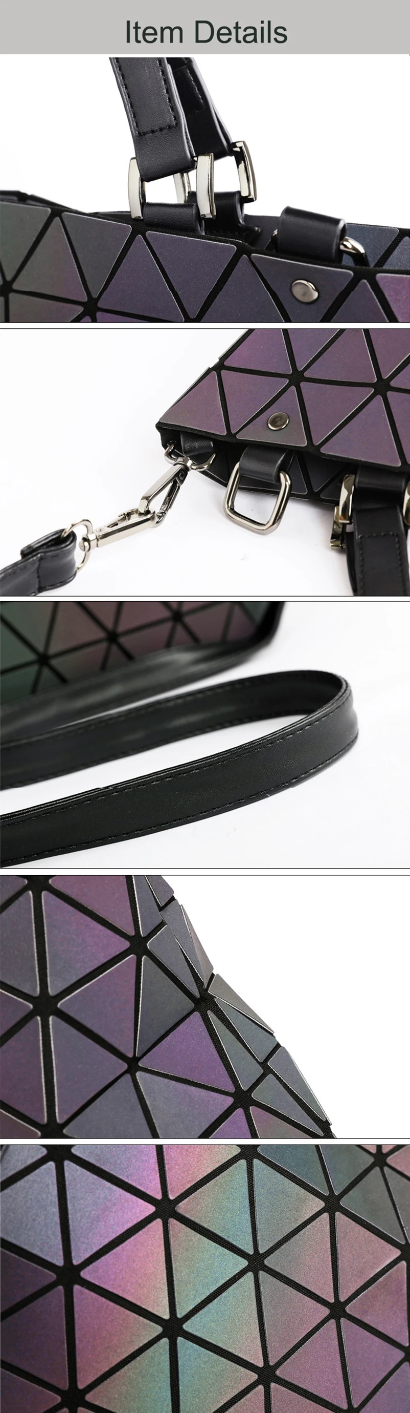 Nevenka Women Luminous Handbag Leather Shoulder Bag Women Geometric Handbags 2018 Large Tote Bag for Women Leather Crossbody Bag21