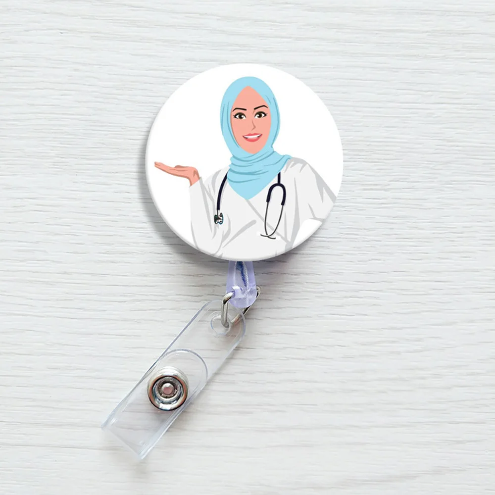 Милый мультфильм со значком выдвижной держатель значок катушка медсестры Lanyards ID Имя карты держатель значка медсестры студента держатель значка
