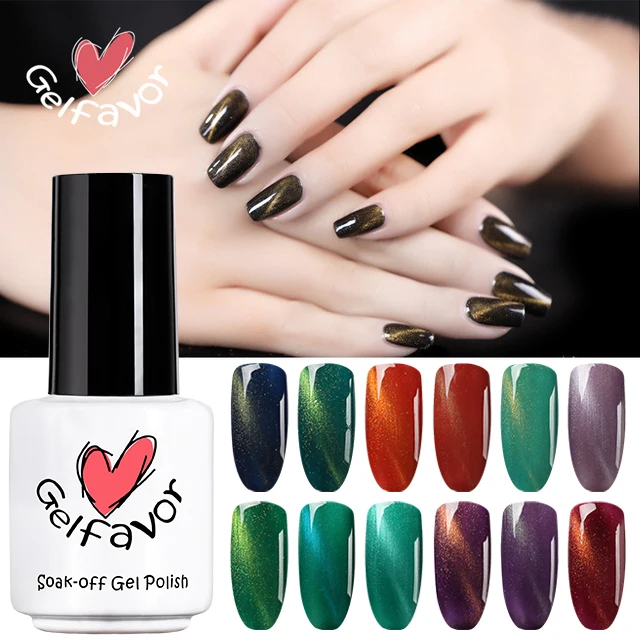 

Gelfavor Nail Art Lucky Gel 3D Magnet Cat Eyes Gel Nail Polish Long Lasting UV LED Gel Polish 7ml cat's Eye Uv Gel Lacquer Nail
