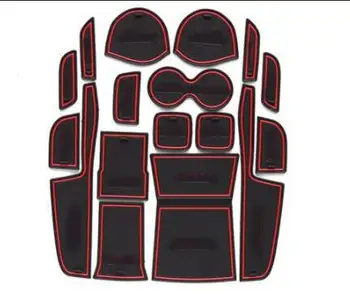 

Car styling Groove Gate Slot Armrest Storage Rubber Non-Slip Mats Inner Door Pad For Suzuki Vitara 17Pcs Per Set