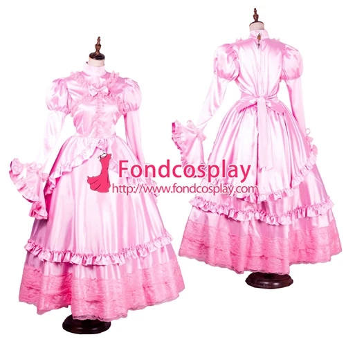 

Gothic lolita pink Satin long dress Tailor-made [G1783]