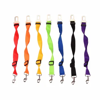 

AHUAPET Adjustable Nylon Dog Car Seat Belt Dog Leash Safety Belt Dropshipping 10 Colors Pet Supplie Best Selling 2018 Products E