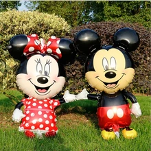 1pc Large 110cm Mickey Minnie Birthday Party Balloons Baby Shower Aluminium Foil Air Ballons Birthday Party Decorations Kids