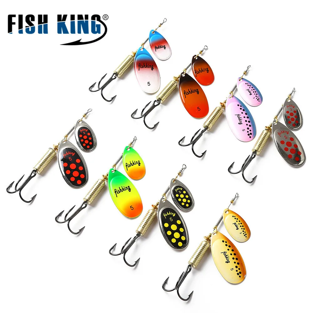 

FISH KING 12cm 20g Double Wobbler Lure Metal Hard Spinner Spoon Wobblers For Trolling Long Cast Spoon Trout Bait Fishing Lure