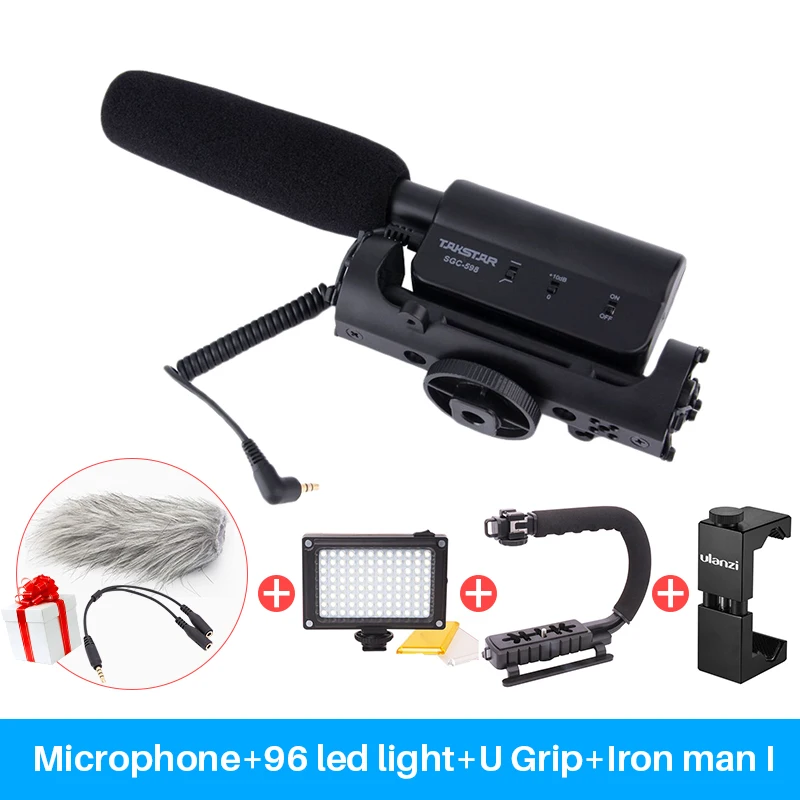 Takstar SGC-598 Photography Interview Shotgun MIC Microphone for Nikon Canon DSLR Camera DV Camcorder for Vloggers/Videomaker цена Takstar SGC-598 Photography Interview Shotgun MIC Microphone for Nikon Canon DSLR Camera DV Camcorder for Vloggers/Videomaker цены онлайн