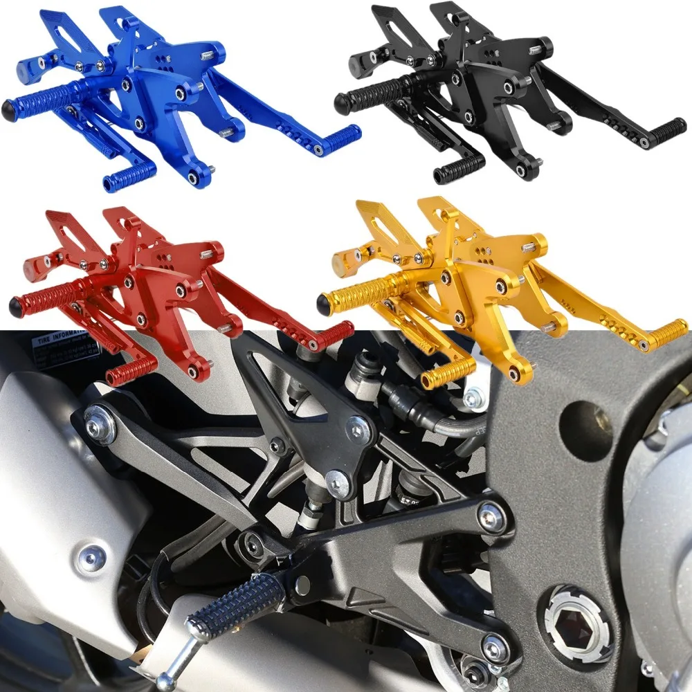 CNC Aluminum Foot Pegs Rest Adjustable Rearset Footpeg Footrest Rear