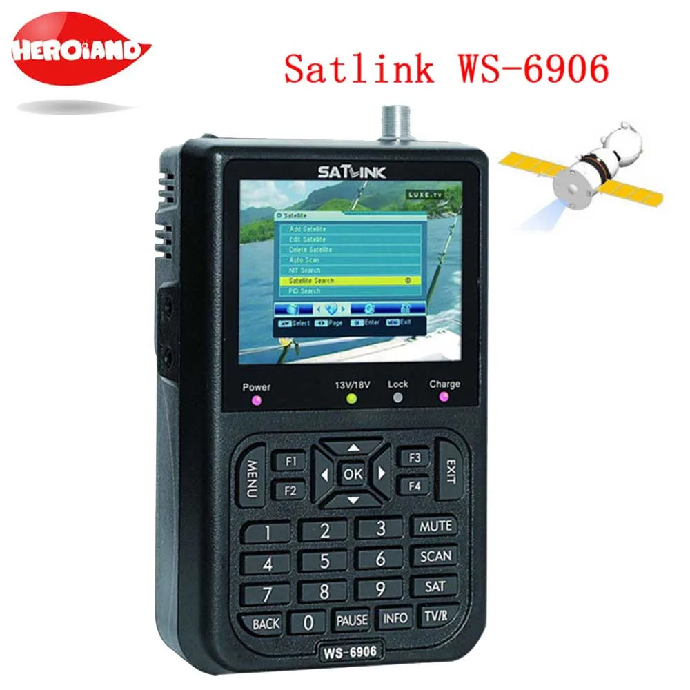 

Satlink WS-6906 3.5" DVB-S FTA digital satellite satFinder meter satellite finder LCD Sat Finder ws 6906 satlink ws6906 PK V8