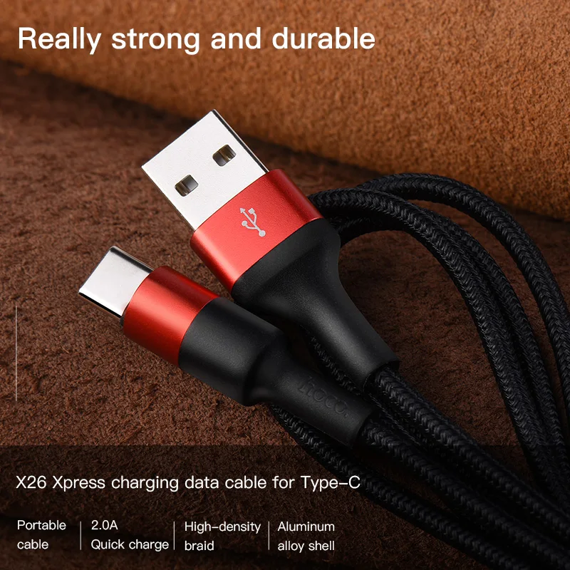 HOCO USB C кабель для samsung S9 S8 2A usb type C Быстрая зарядка кабель для Xiaomi Mi 8 A1 huawei Синхронизация данных USBC Шнур зарядное устройство Tipe C