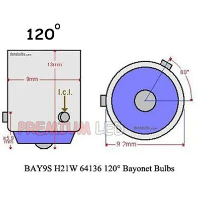 IJDM Авто H21W BAY9s 120 degress 6x5 W Мощный светодиодный светильник для резервного копирования или парковочных огней, Цоколь: h21w, bay9s светодиодный, 12v