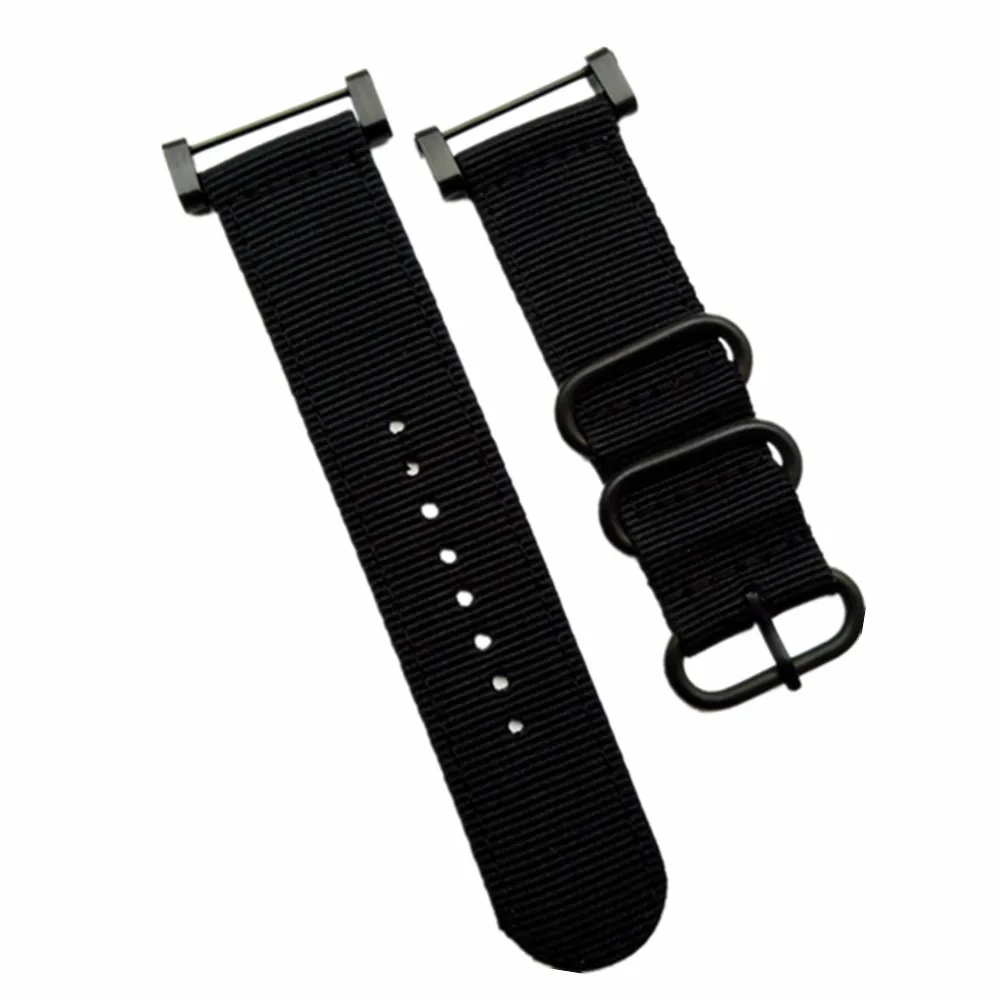24 мм подходит для Suunto Core For Note черный ремешок часов/нейлоновый Zulu Strap3 Ring Lugs +