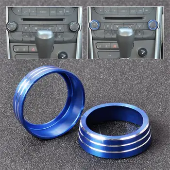 

DWCX 2PCS Blue Aluminum Alloy Air-Conditioning Knob Switch Cover Trim for Chevrolet Malibu 2012 2013 2014 2015