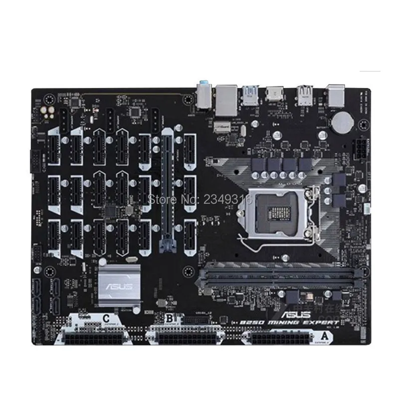 Материнская плата BTC 19GPU 19PCI-E для Asus B250 MINING EXPERT LGA 1151 DDR4 SATA3 USB3.0 | Компьютеры и офис