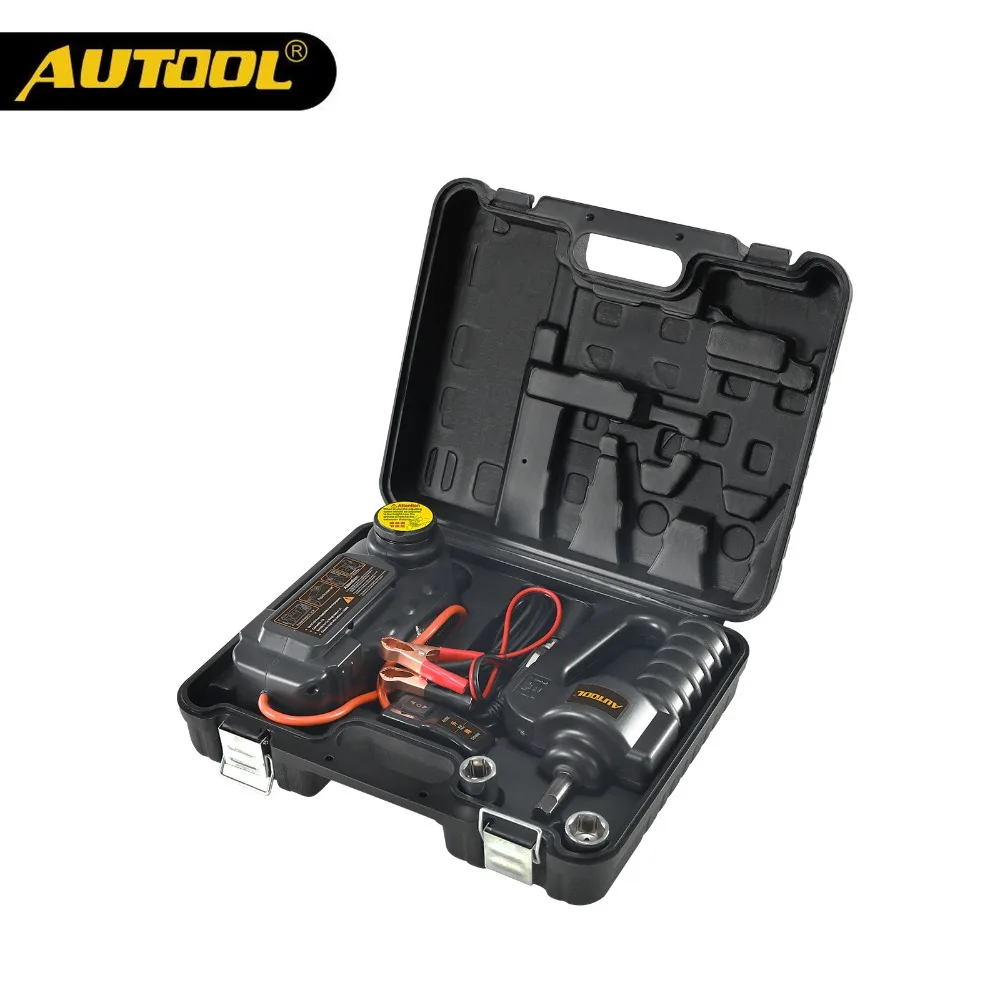 

AUTOOL 12V DC 3Ton Hydraulic Jacks Car SUV Off-road Repair Vehicle Lifting Tool Kits with Electric Wrench Set For Auto Workshop