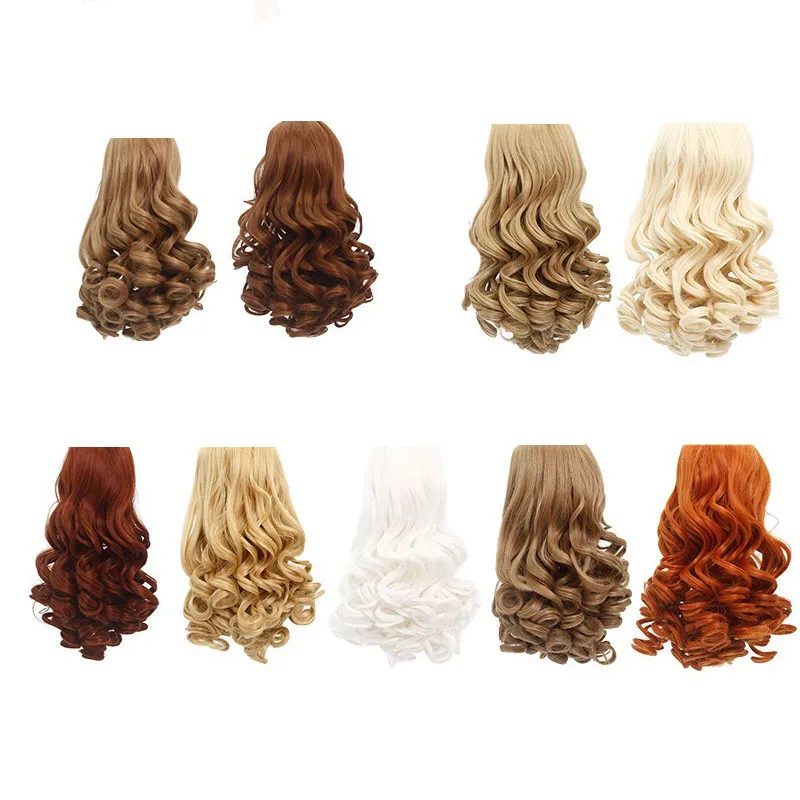 Аксессуары для кукол парики 18 дюймов кукольные парики матрешки парики с волнистыми волосами для куклы 25-28 см