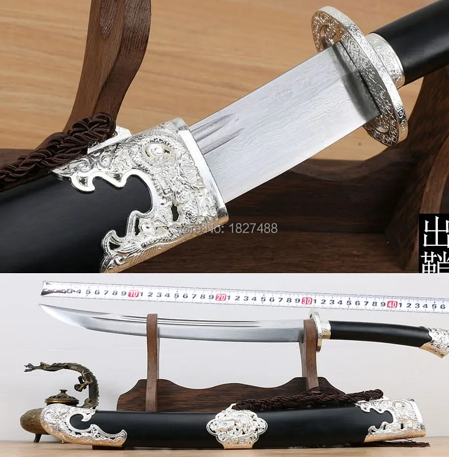 51CM*Chinese WuShu Short Knife Qing Dynasty Dragon Dao Sword Sharp