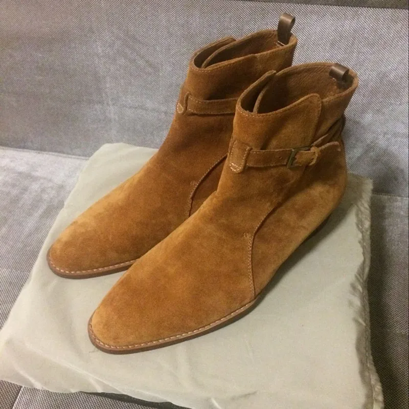 Motocicleta As Hombres Los Invierno Gamuza Estilo as Calle Tobillo Botas Zapatos Pic Pic De Shooegle Wyatt Clásico Justin Nueva Bieber wafq7