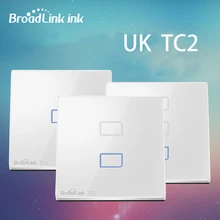 Broadlink TC2 1/2/3 интеллигентая(ый) Wi-Fi настенный выключатель света беспроводной сенсорный экран переключатель Панель 433 МГц UK Стандартный интеллектуальная Автоматизация дома