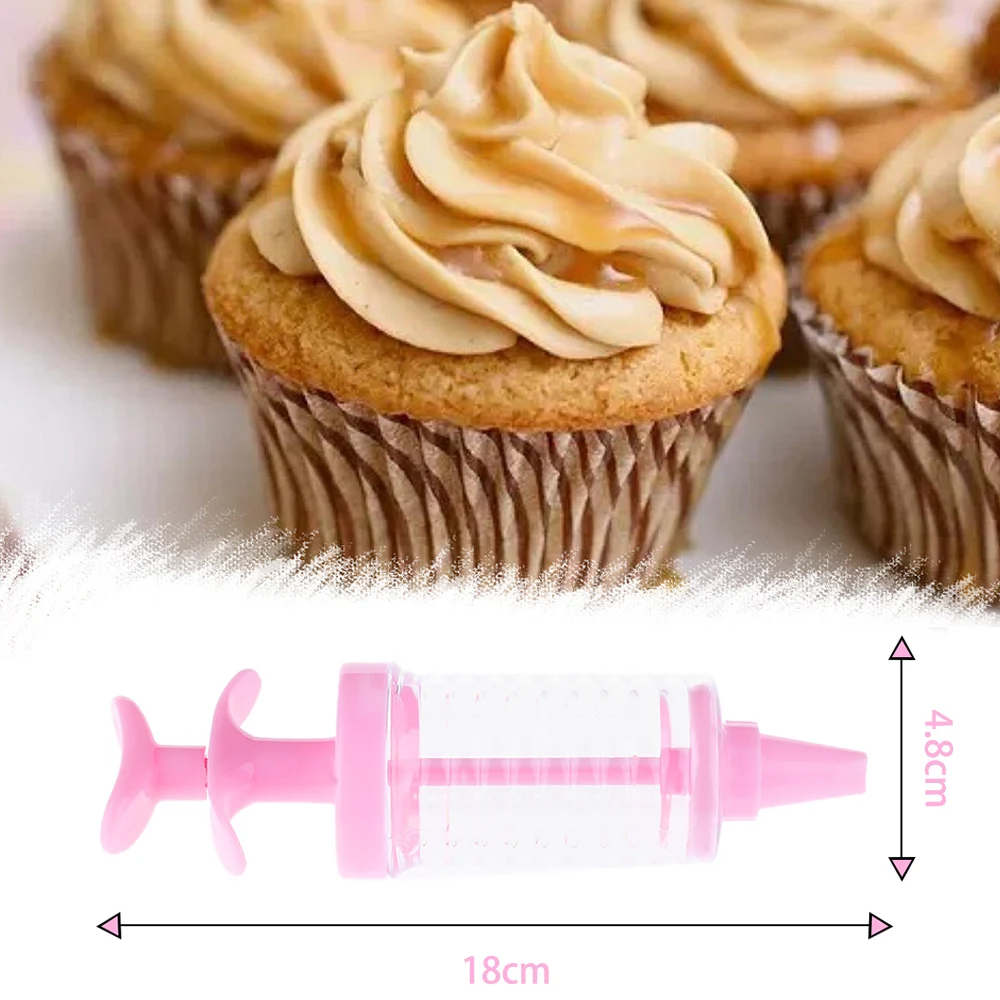 8 Pcs/set DIY Fondant Muffin Cake Decorating Syringe Icing Piping Gun