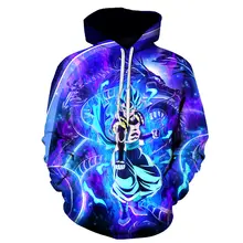 Fashion Seven Dragon Ball Personality Dragon Ball Fury Z Dragon Ball Prince Pullovers 3D Digital Printed Pocket Pullovers