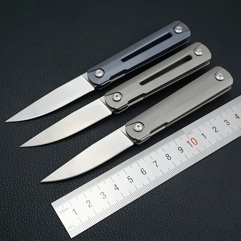 

NEW Zebra MS2 pocket folding knife balll bearing flipper s35vn blade titanium handle camping survival rescue knives EDC tools