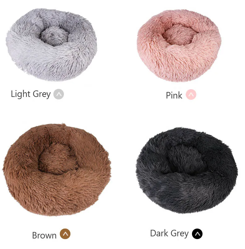 Plush Pet Cat Nest Kennel Hairy Deep Sleep Dog House Round Nest for Cats Small Medium Dogs Poodle Warm Pet Sleeping Mat Sofa Bed (4)